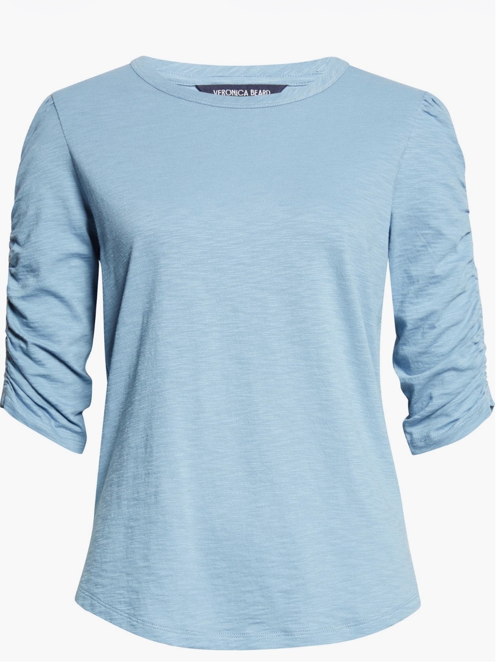 Veronica Beard Waldorf ruched sleeve tee size M NWT